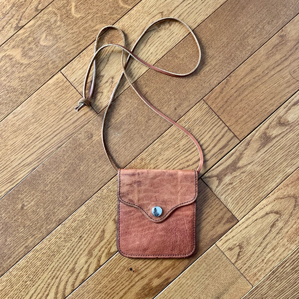 Handmade Brown Leather Crossbody Bag